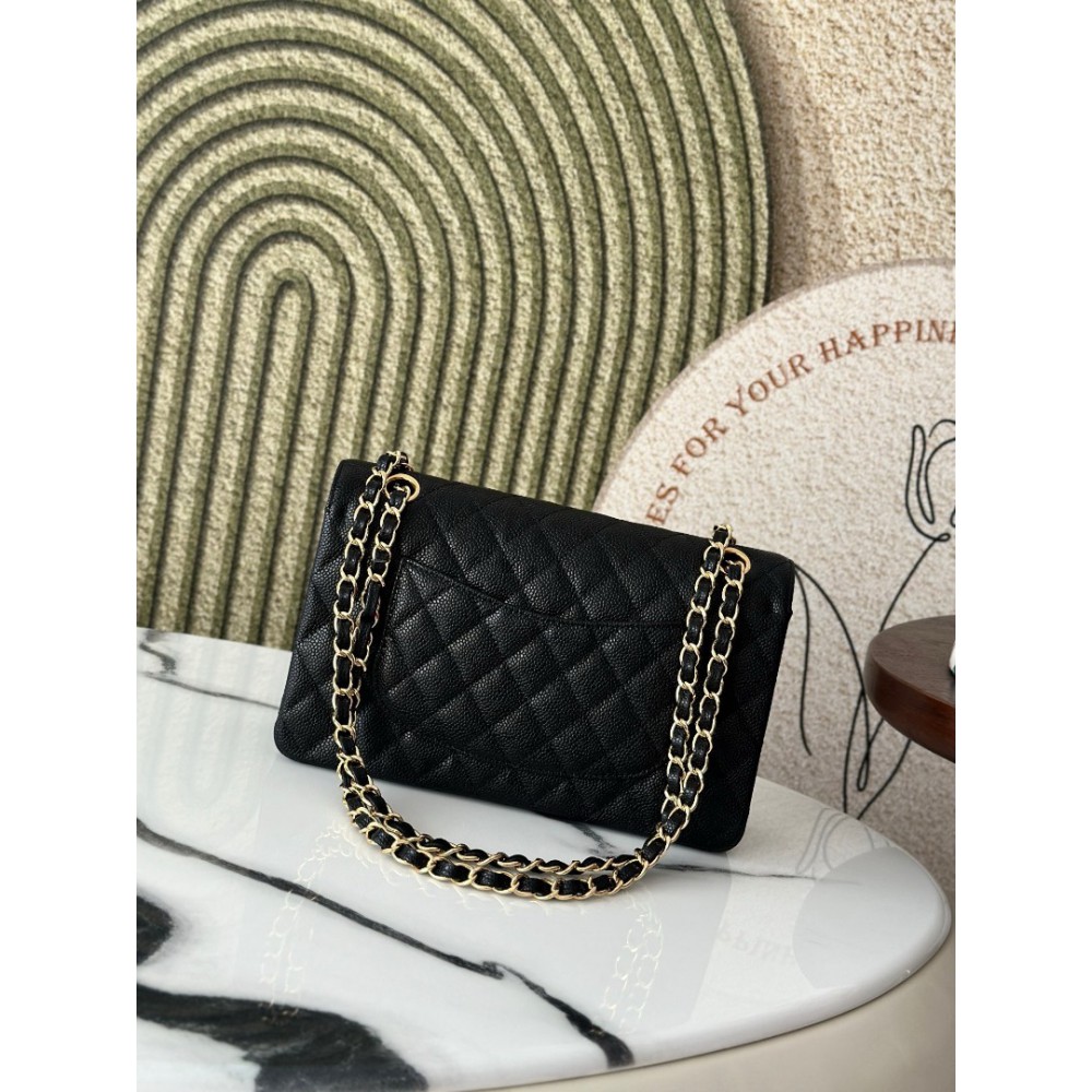 Chanel classic flap bag medium size 25x16x7cm REAL GRAINED LEATHER 100% Bags