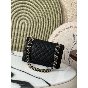 Chanel classic flap bag medium size 25x16x7cm REAL GRAINED LEATHER 100% Bags