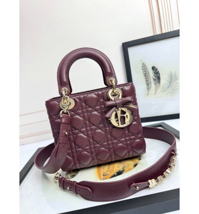 Dior Lady small size with strap 20x16.5x8cm