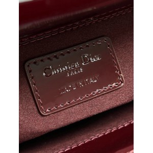 Dior Lady small size with strap 20x16.5x8cm Bags patent