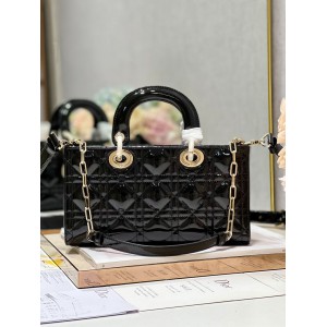 Dior Lady Medium D-Joy Bag patent Lambskin 26 x 13.5 x 5 cm