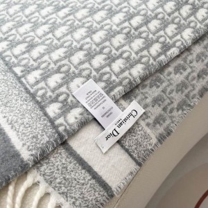 Dior oblique scarf blue 50x180cm Accesories