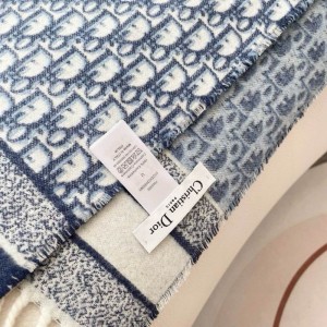 Dior oblique scarf blue 50x180cm Accesories