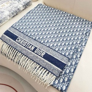 Dior oblique scarf blue 50x180cm Accesories