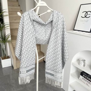 Dior oblique scarf blue 50x180cm Accesories