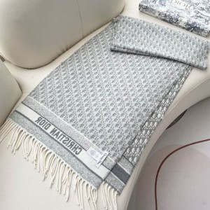 Dior oblique scarf blue 50x180cm Accesories