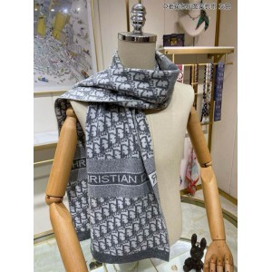 Dior oblique scarf navy blue 30x195cm Accesories