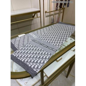 Dior oblique scarf navy blue 30x195cm Accesories