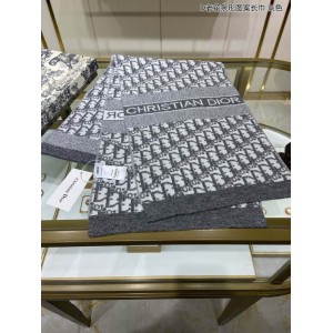 Dior oblique scarf navy blue 30x195cm Accesories