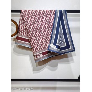 Dior oblique Diortwin 90 Square Scarf 90x90cm burgundy-navy blue silk 100%