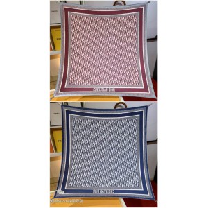 Dior oblique Diortwin 90 Square Scarf 90x90cm burgundy-navy blue silk 100%