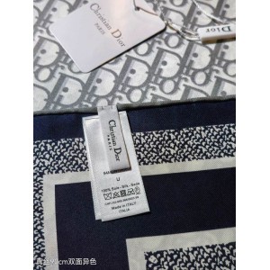 Dior oblique Diortwin 90 Square Scarf 90x90cm grey-black silk 100% Accesories