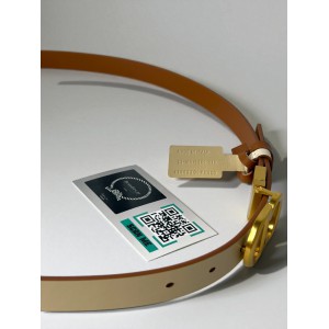 Dior Reversible saddle belt caramel-beige 2cm leather 100% Accesories