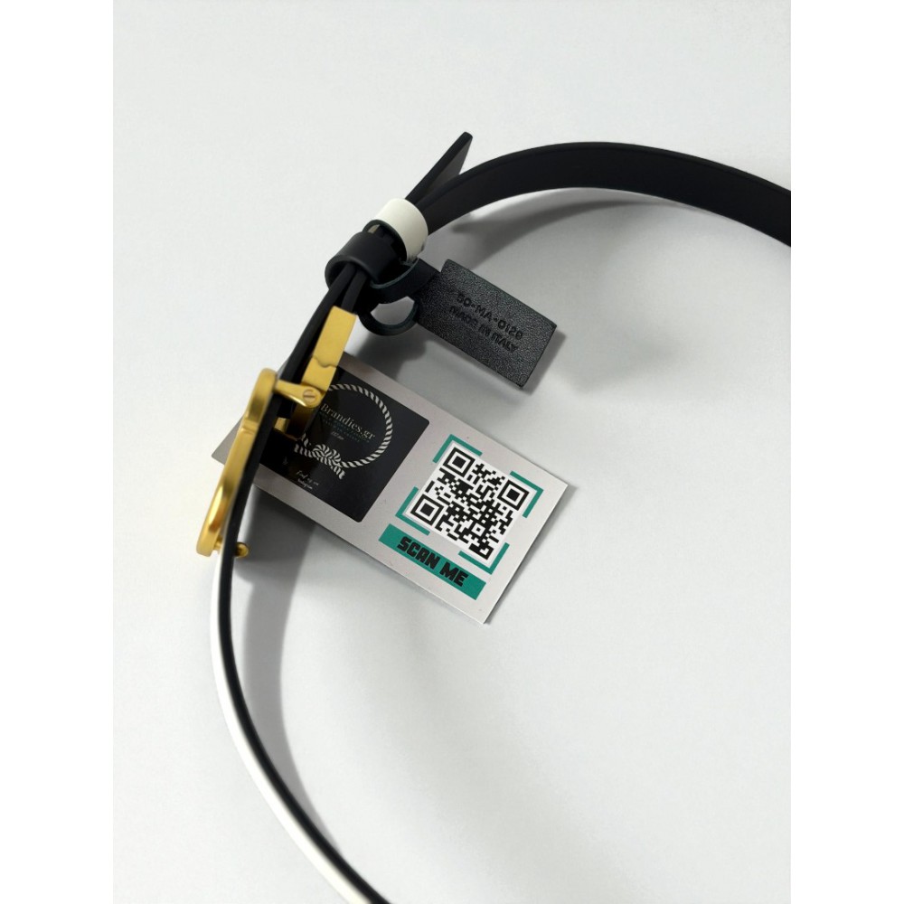 Dior Reversible saddle belt black-white 2cm leather 100% Accesories