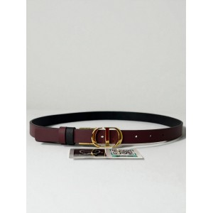 Dior 30 montaigne belt reversible burgundy-black 2cm  Accesories