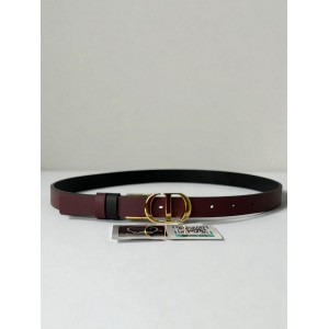 Dior 30 montaigne belt reversible burgundy-black 2cm  Accesories