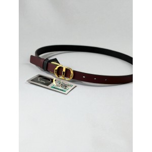 Dior 30 montaigne belt reversible burgundy-black 2cm  Accesories