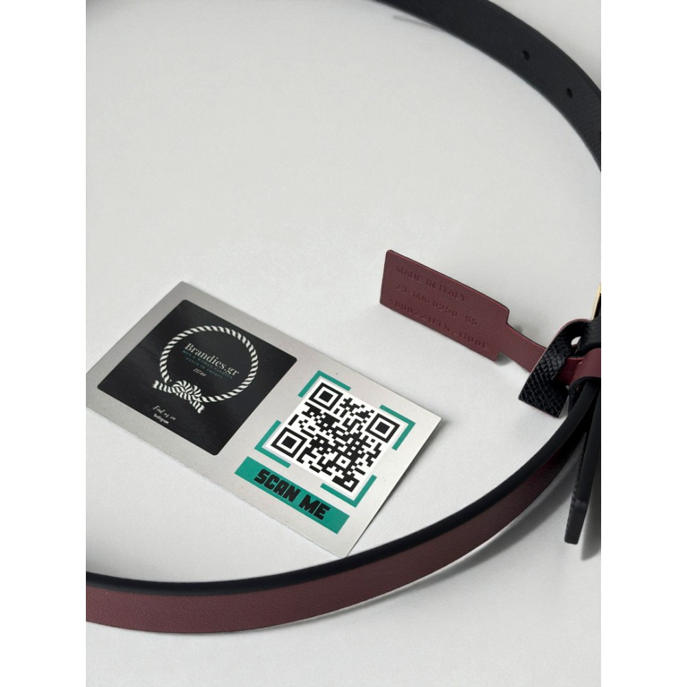 Dior 30 montaigne belt reversible burgundy-black 2cm  Accesories