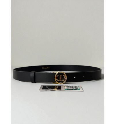 Dior 30 montaigne circled belt 2cm black 