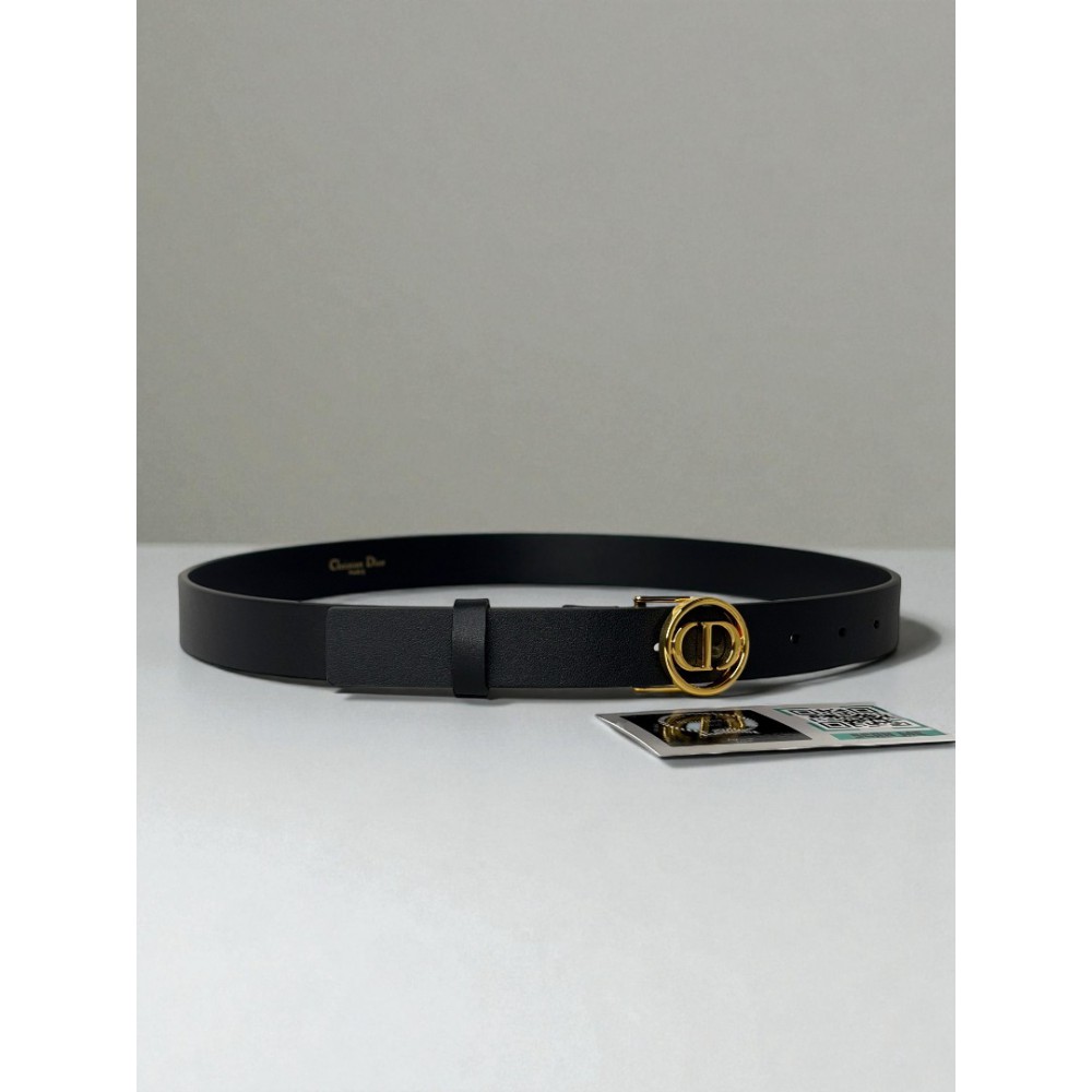 Dior 30 montaigne circled belt 2cm black  Accesories