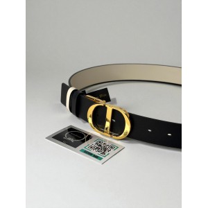 Dior 30 montaigne belt reversible black-latte 3.5cm  Accesories