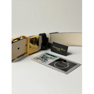 Dior 30 montaigne belt reversible black-latte 3.5cm  Accesories