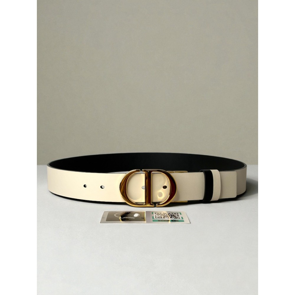 Dior 30 montaigne belt reversible black-latte 3.5cm  Accesories