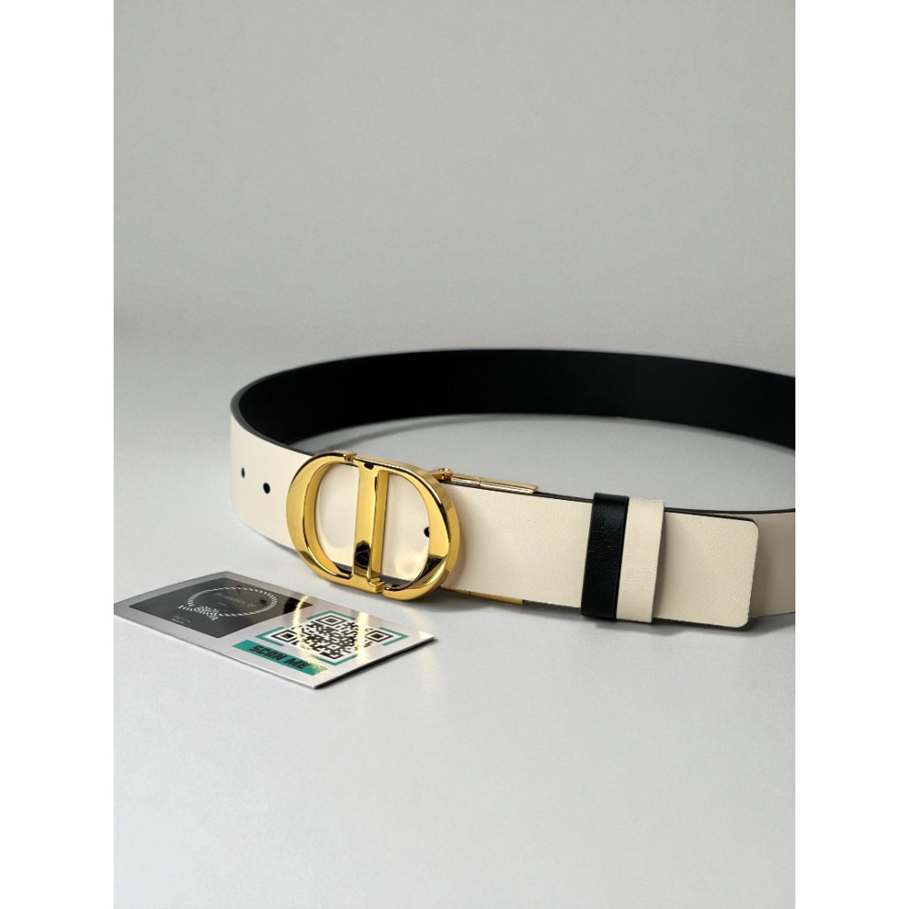Dior 30 montaigne belt reversible black-latte 3.5cm  Accesories