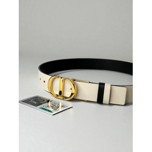 Dior 30 montaigne belt reversible black-latte 3.5cm  Accesories