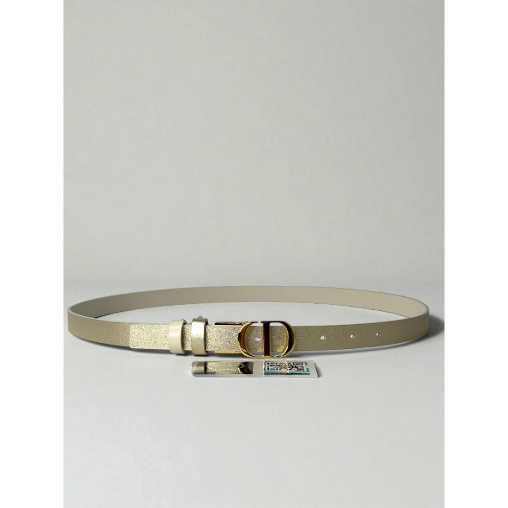 Dior 30 montaigne belt reversible gold-latte 2cm  Accesories