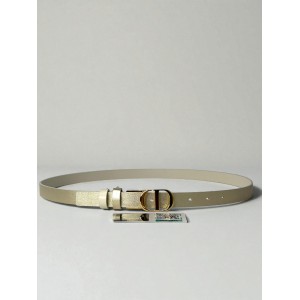 Dior 30 montaigne belt reversible gold-latte 2cm  Accesories