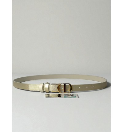 Dior 30 montaigne belt reversible gold-latte 2cm 