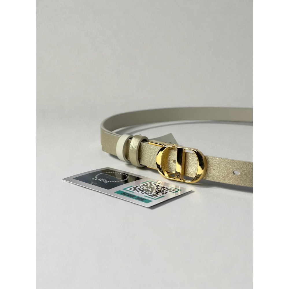 Dior 30 montaigne belt reversible gold-latte 2cm  Accesories