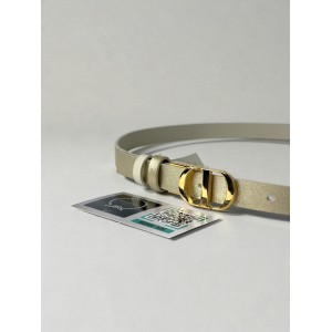 Dior 30 montaigne belt reversible gold-latte 2cm  Accesories