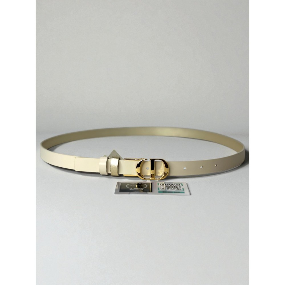 Dior 30 montaigne belt reversible gold-latte 2cm  Accesories