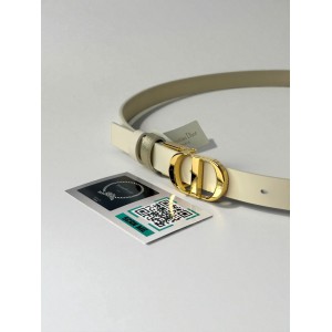 Dior 30 montaigne belt reversible gold-latte 2cm  Accesories
