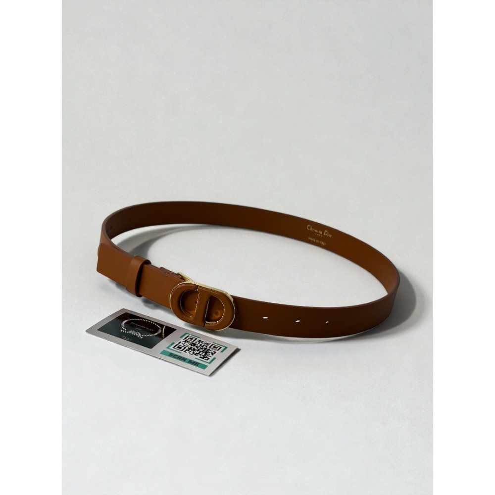 Dior 30 montaigne belt calfskin 2.5cm brown 