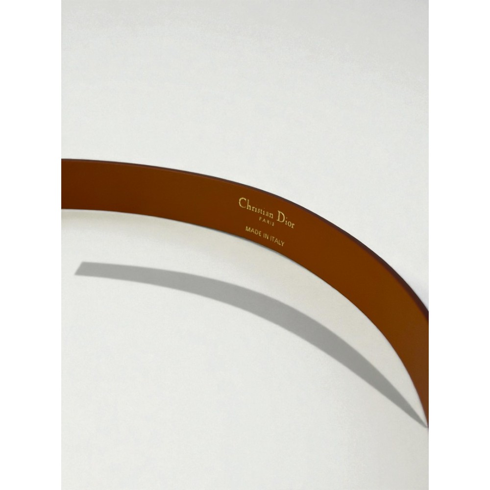 Dior 30 montaigne belt calfskin 2.5cm brown 