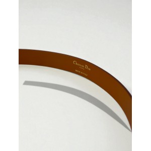Dior 30 montaigne belt calfskin 2.5cm brown 
