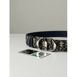 Dior 30 montaigne belt reversible oblique-navy blue 3.5cm  Accesories