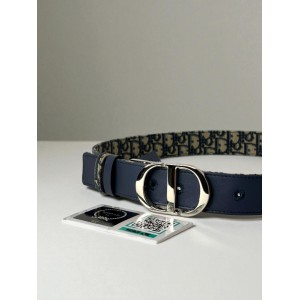 Dior 30 montaigne belt reversible oblique-navy blue 3.5cm  Accesories