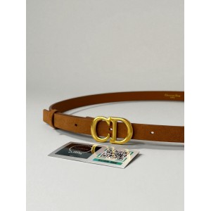 Dior Saddle belt suede brown 2cm Accesories