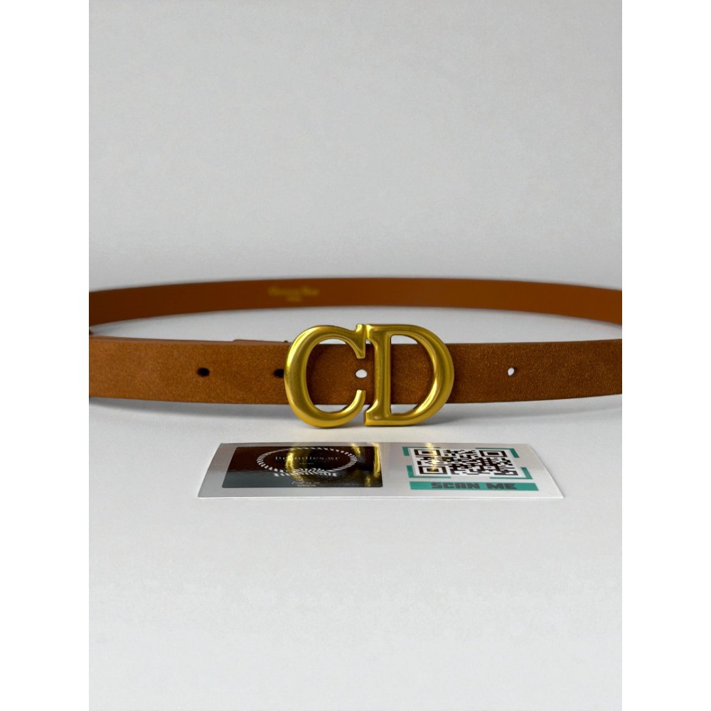 Dior Saddle belt suede brown 2cm Accesories