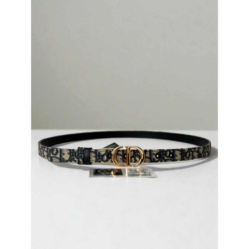 Dior 30 montaigne belt reversible oblique-navy 2cm  Accesories