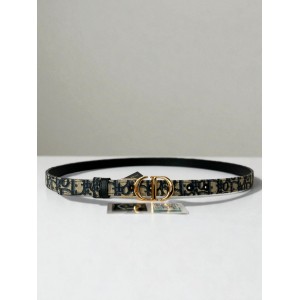 Dior 30 montaigne belt reversible oblique-navy 2cm  Accesories