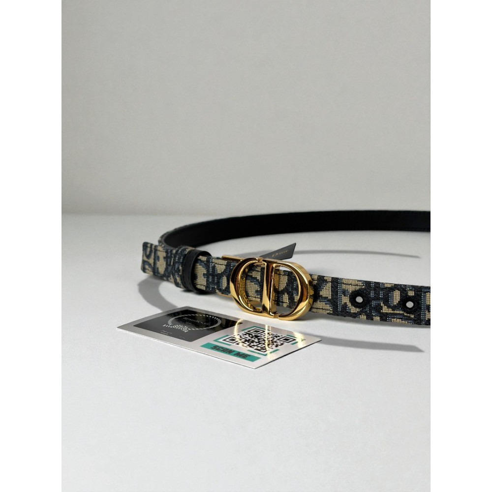 Dior 30 montaigne belt reversible oblique-navy 2cm  Accesories