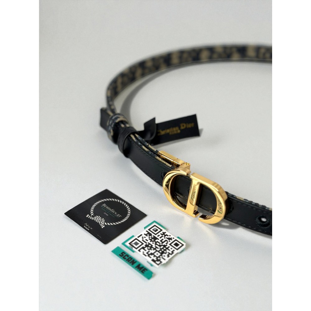 Dior 30 montaigne belt reversible oblique-navy 2cm  Accesories