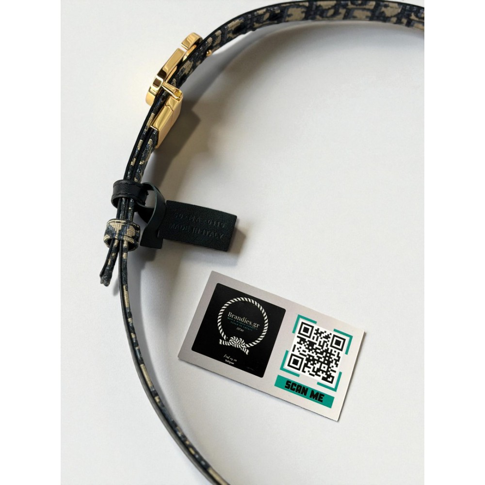 Dior 30 montaigne belt reversible oblique-navy 2cm  Accesories