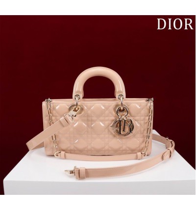 Dior Lady Medium D-Joy Bag patent Lambskin 26 x 13.5 x 5 cm