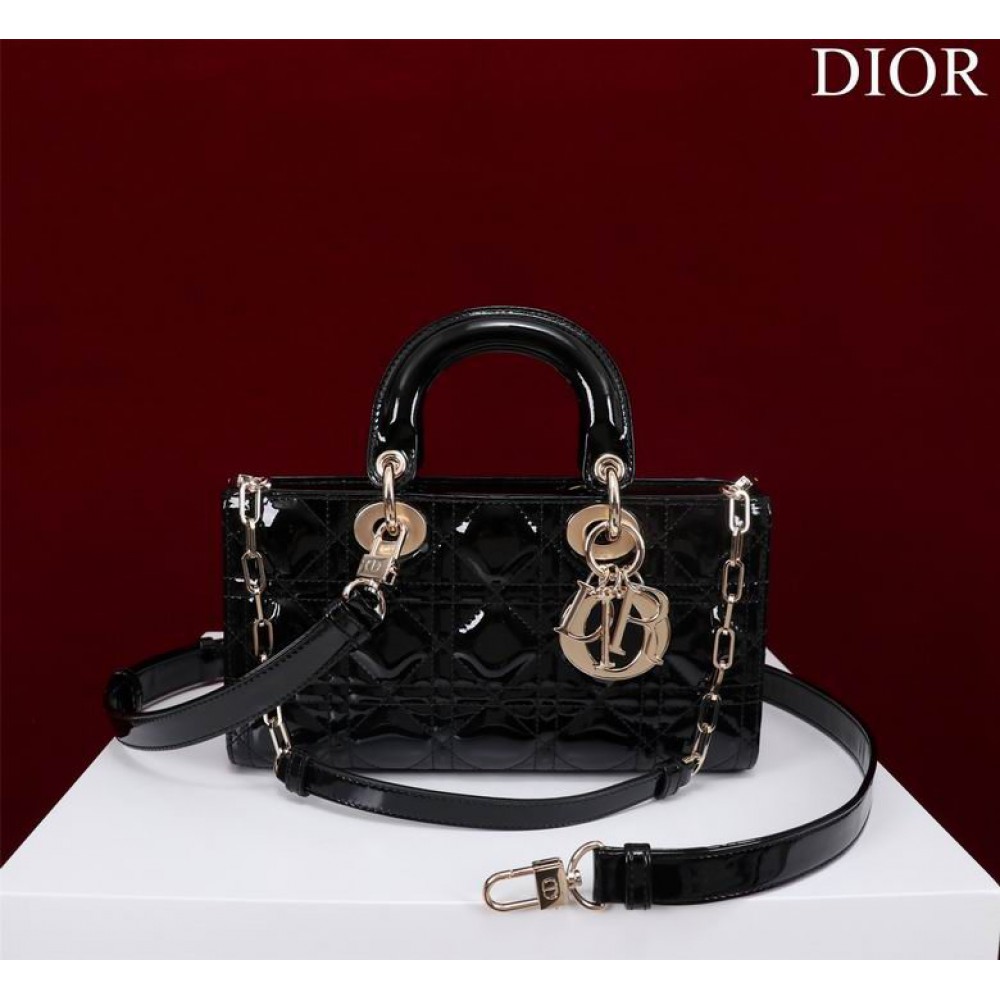 Dior Small Lady D-Joy Bag patent Lambskin 22 x 12 x 6 cm
